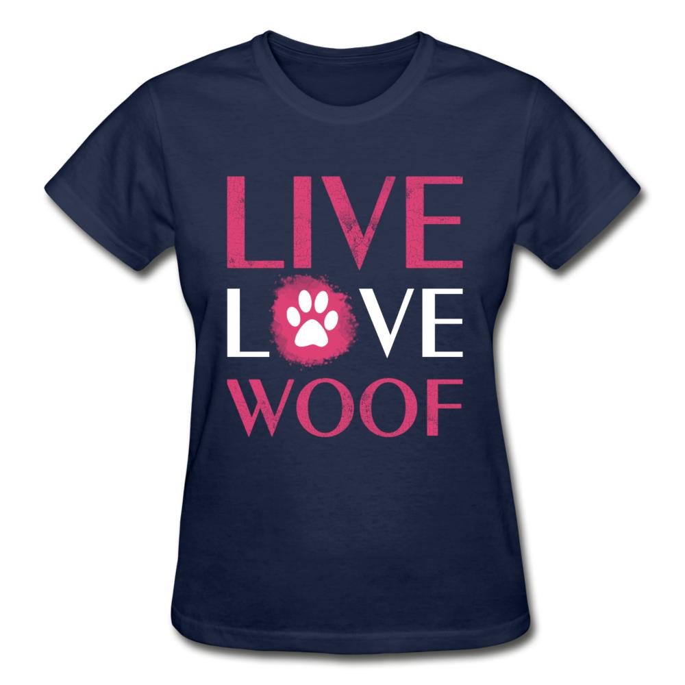 Live, Love, Woof Gildan Ultra Cotton Ladies T-Shirt-Ultra Cotton Ladies T-Shirt | Gildan G200L-I love Veterinary