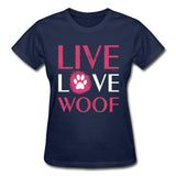 Live, Love, Woof Gildan Ultra Cotton Ladies T-Shirt-Ultra Cotton Ladies T-Shirt | Gildan G200L-I love Veterinary