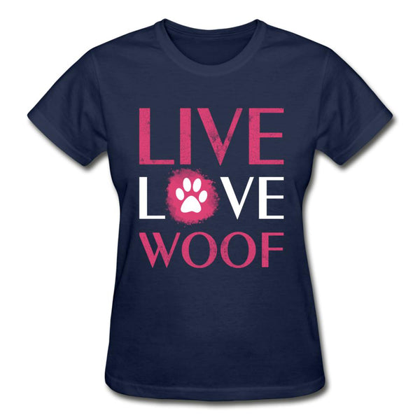 Live, Love, Woof Gildan Ultra Cotton Ladies T-Shirt-Ultra Cotton Ladies T-Shirt | Gildan G200L-I love Veterinary