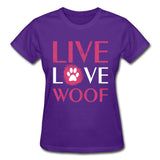 Live, Love, Woof Gildan Ultra Cotton Ladies T-Shirt-Ultra Cotton Ladies T-Shirt | Gildan G200L-I love Veterinary