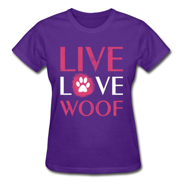 Live, Love, Woof Gildan Ultra Cotton Ladies T-Shirt-Ultra Cotton Ladies T-Shirt | Gildan G200L-I love Veterinary