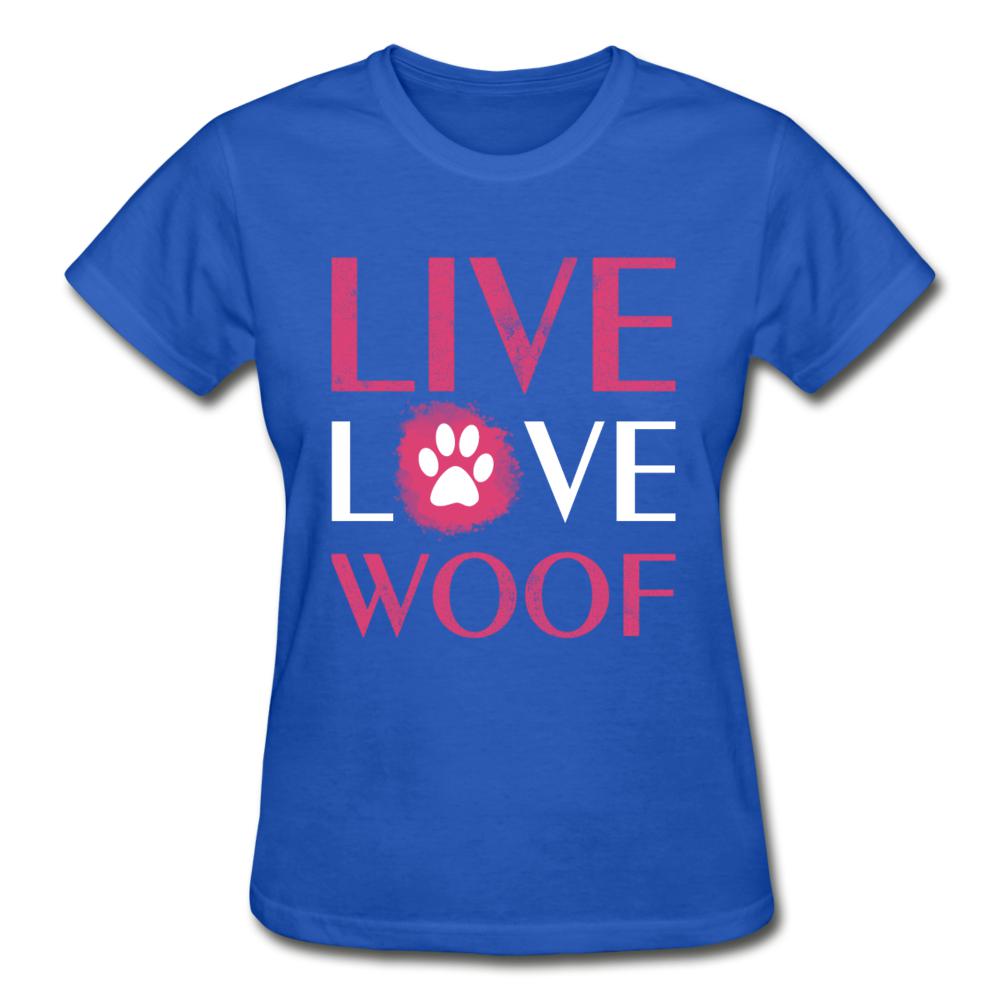 Live, Love, Woof Gildan Ultra Cotton Ladies T-Shirt-Ultra Cotton Ladies T-Shirt | Gildan G200L-I love Veterinary
