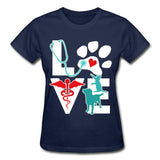 Love cat and dog Gildan Ultra Cotton Ladies T-Shirt-Gildan Ultra Cotton Ladies T-Shirt-I love Veterinary