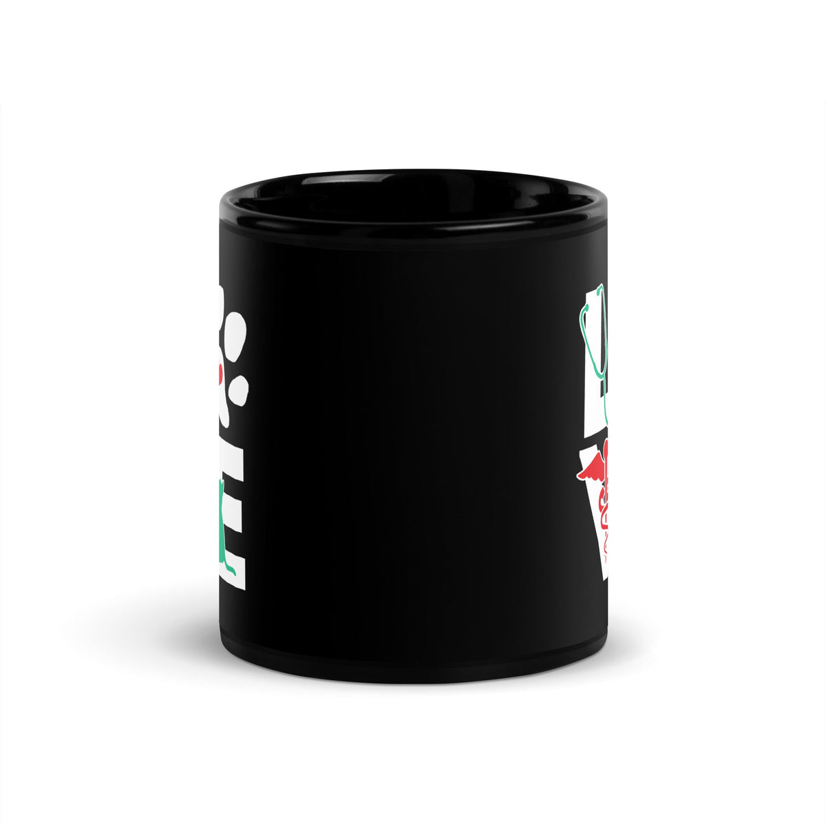 Love Cat Black Glossy Mug-Black Glossy Mug-I love Veterinary