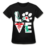 Love cat Gildan Ultra Cotton Ladies T-Shirt-Ultra Cotton Ladies T-Shirt | Gildan G200L-I love Veterinary