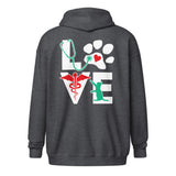 Love Cat Unisex heavy blend zip hoodie-I love Veterinary