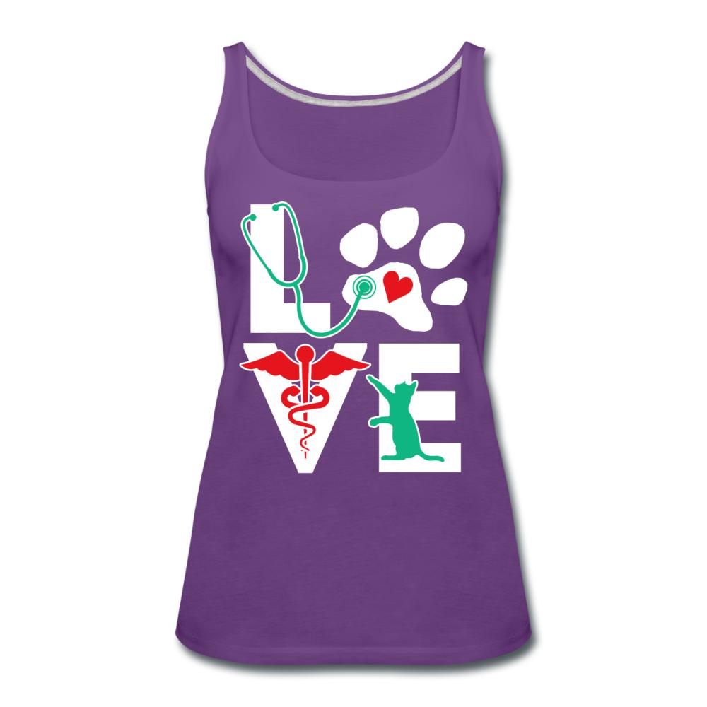Love cat Women's Tank Top-Women’s Premium Tank Top | Spreadshirt 917-I love Veterinary
