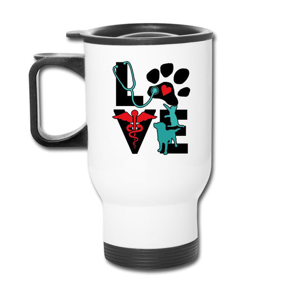 Love Dog and Cat 14oz Travel Mug-Travel Mug | BestSub B4QC2-I love Veterinary