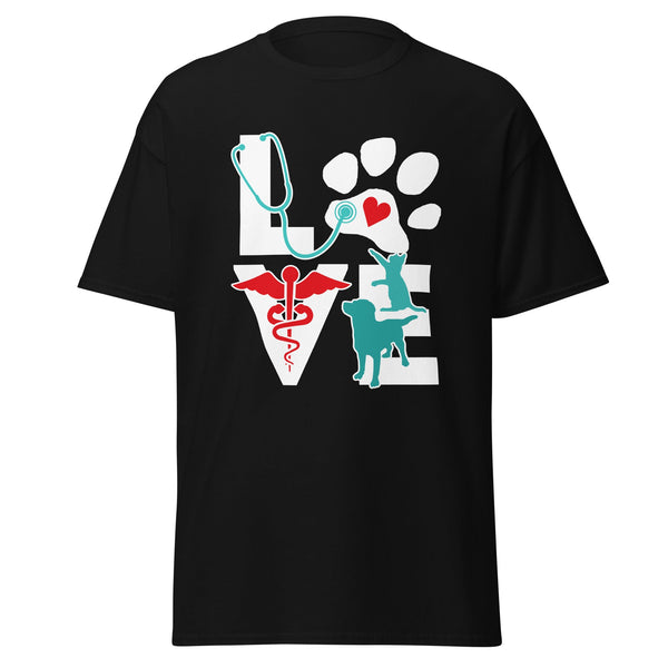 LOVE dog and Cat Unisex T-shirt-Unisex T-shirt | Gildan 5000-I love Veterinary
