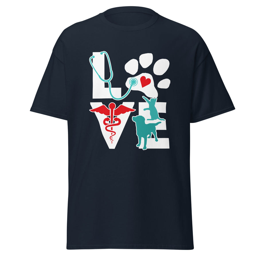 LOVE dog and Cat Unisex T-shirt-Unisex T-shirt | Gildan 5000-I love Veterinary