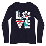 Love Dog and Cat Unisex Premium Long Sleeve T-Shirt-I love Veterinary