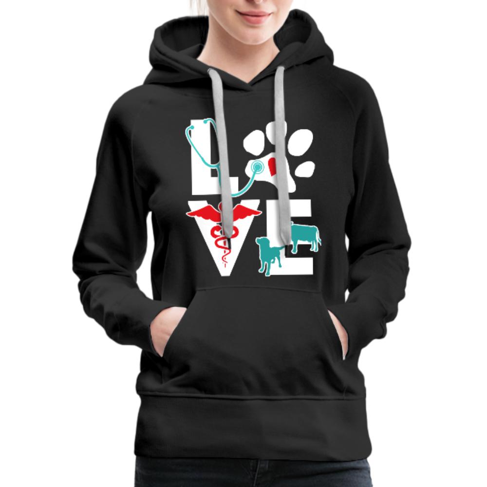 Love Dog and Cow Women’s Premium Hoodie-Women’s Premium Hoodie | Spreadshirt 444-I love Veterinary