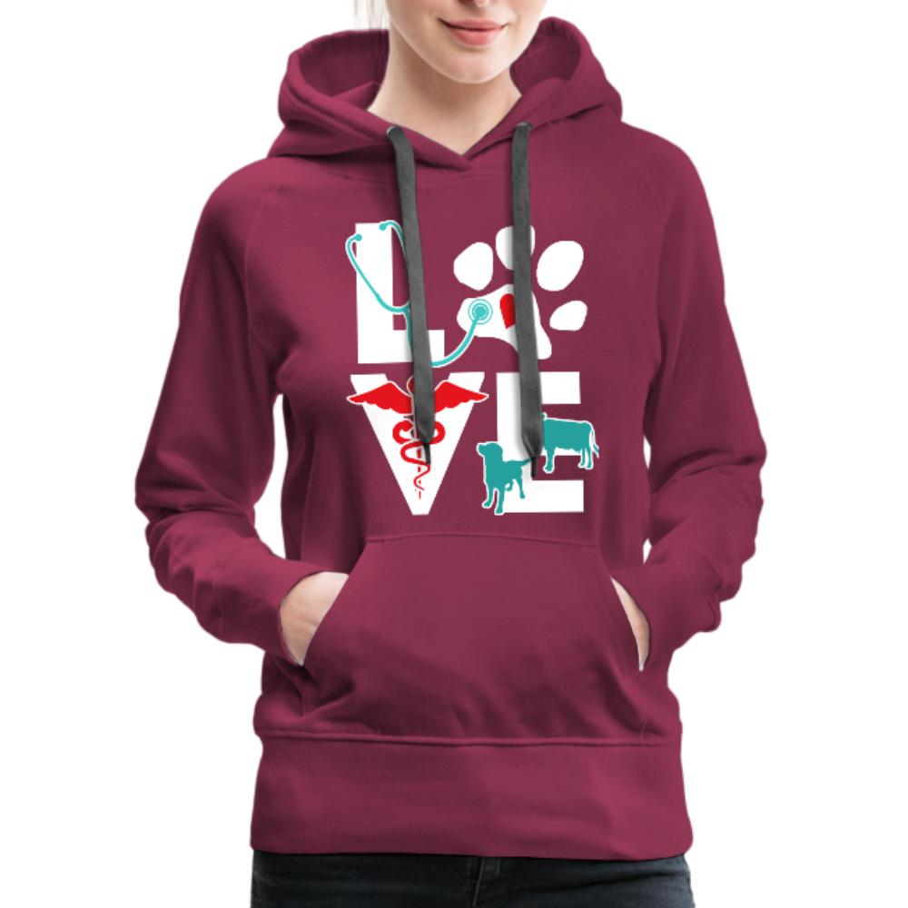 Love Dog and Cow Women’s Premium Hoodie-Women’s Premium Hoodie | Spreadshirt 444-I love Veterinary
