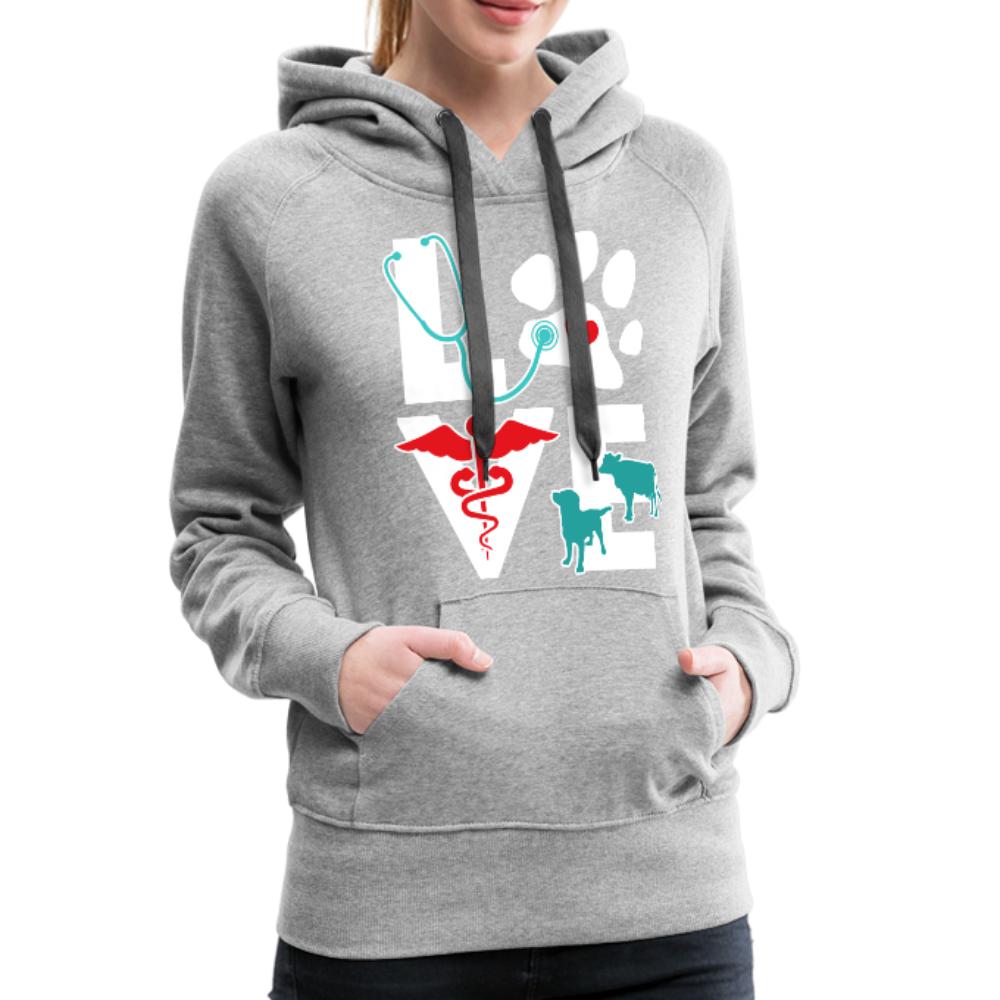 Love Dog and Cow Women’s Premium Hoodie-Women’s Premium Hoodie | Spreadshirt 444-I love Veterinary