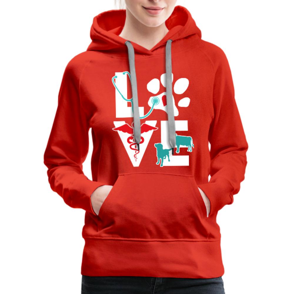 Love Dog and Cow Women’s Premium Hoodie-Women’s Premium Hoodie | Spreadshirt 444-I love Veterinary
