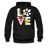 Love Dog Unisex Hoodie-Men's Hoodie | Hanes P170-I love Veterinary