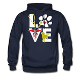 Love Dog Unisex Hoodie-Men's Hoodie | Hanes P170-I love Veterinary