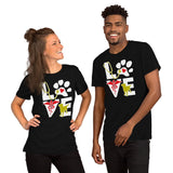 Love dog Unisex T-shirt Bella + Canvas 3001-Unisex Staple T-Shirt | Bella + Canvas 3001-I love Veterinary