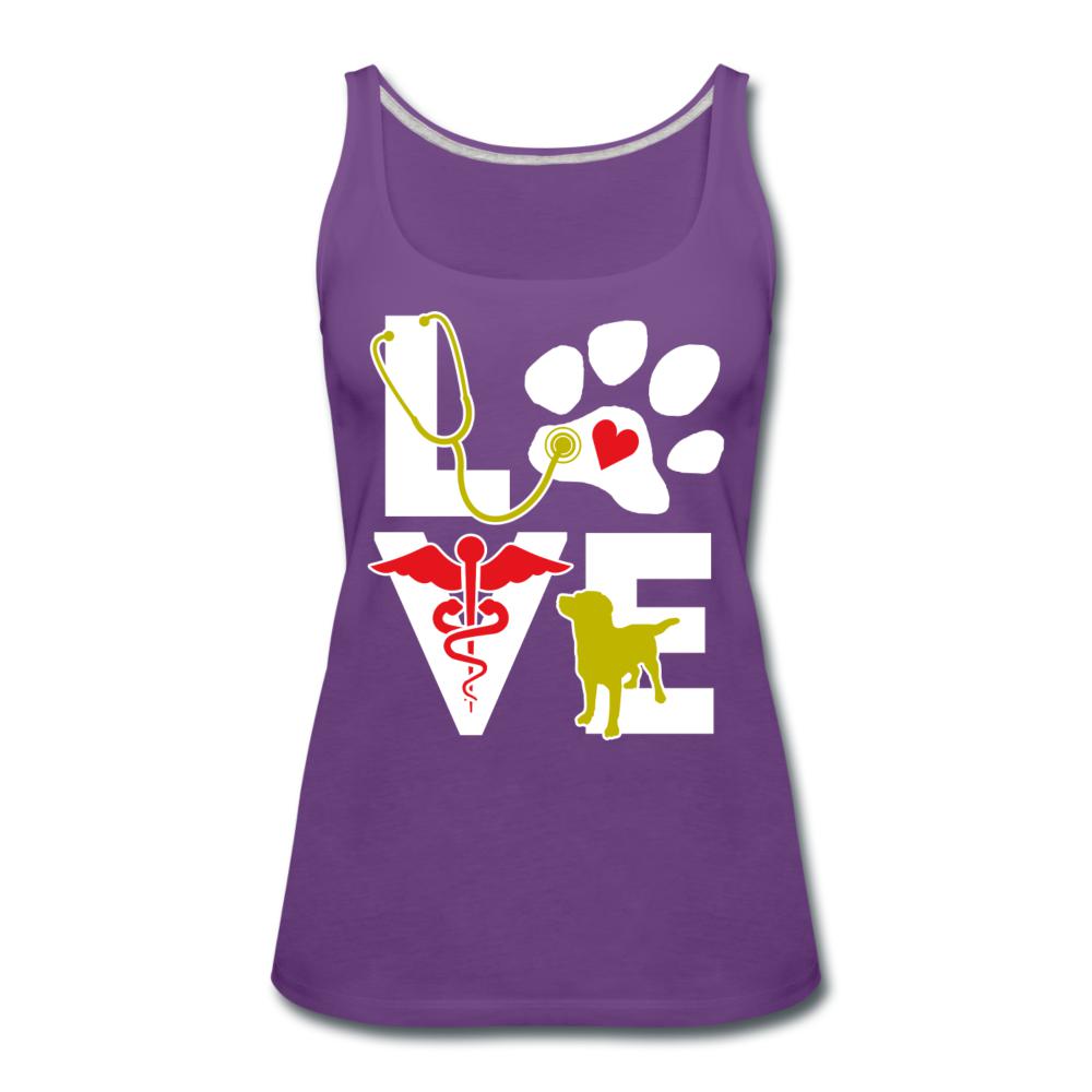 Love dog Women's Tank Top-Women’s Premium Tank Top | Spreadshirt 917-I love Veterinary