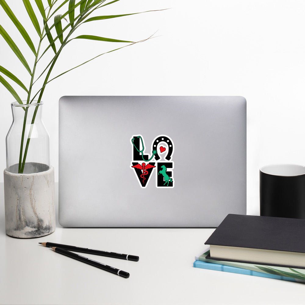 Love Horseshoe Bubble-free stickers-Kiss-Cut Stickers-I love Veterinary
