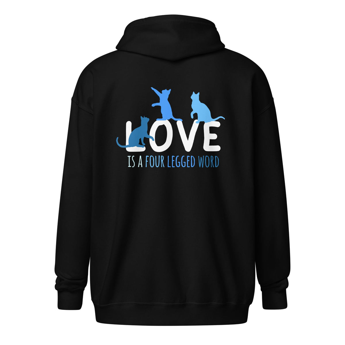 Love is a four legged word Gildan Heavy Blend Adult Zip Hoodie-Unisex Zip Hoodie | Gildan 18600-I love Veterinary