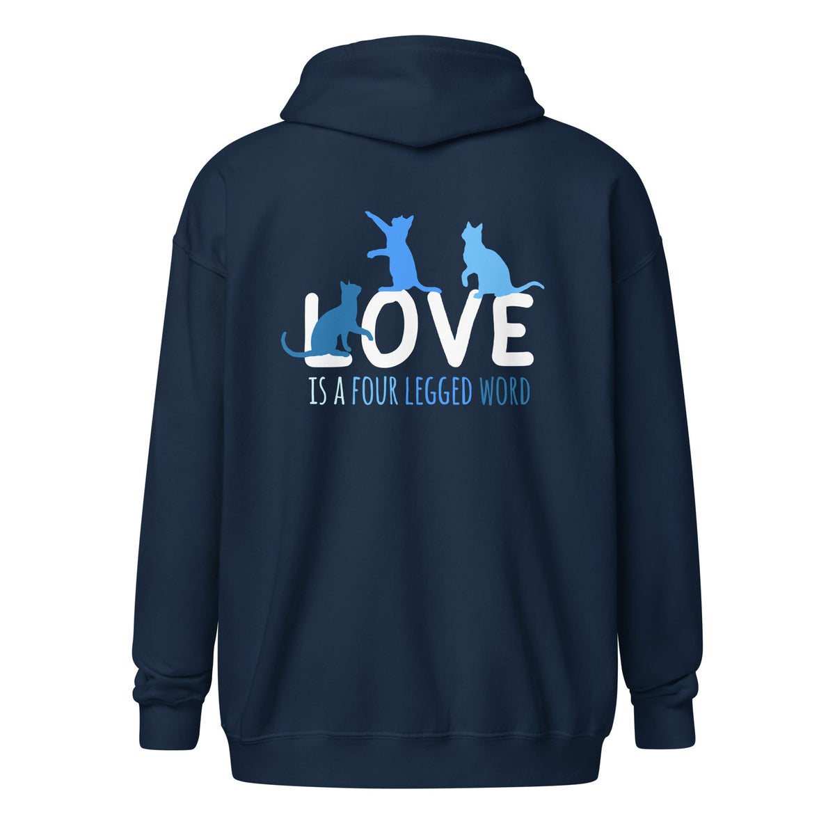 Love is a four legged word Gildan Heavy Blend Adult Zip Hoodie-Unisex Zip Hoodie | Gildan 18600-I love Veterinary