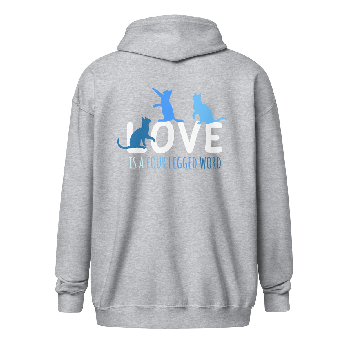 Love is a four legged word Gildan Heavy Blend Adult Zip Hoodie-Unisex Zip Hoodie | Gildan 18600-I love Veterinary