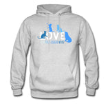 Love is a four legged word (with dog and cats) Unisex Hoodie-Men's Hoodie | Hanes P170-I love Veterinary