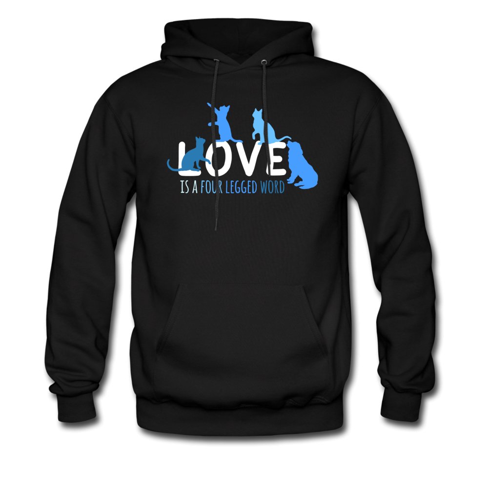Love is a four legged word (with dog and cats) Unisex Hoodie-Men's Hoodie | Hanes P170-I love Veterinary