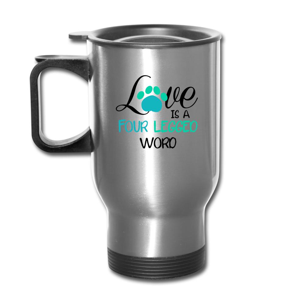 Love is four legged word 14oz Travel Mug-Travel Mug | BestSub B4QC2-I love Veterinary
