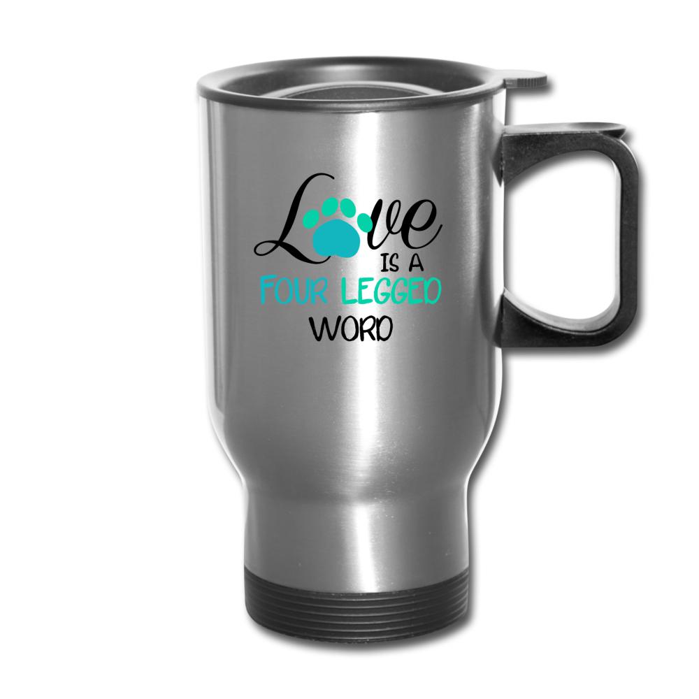 Love is four legged word 14oz Travel Mug-Travel Mug | BestSub B4QC2-I love Veterinary