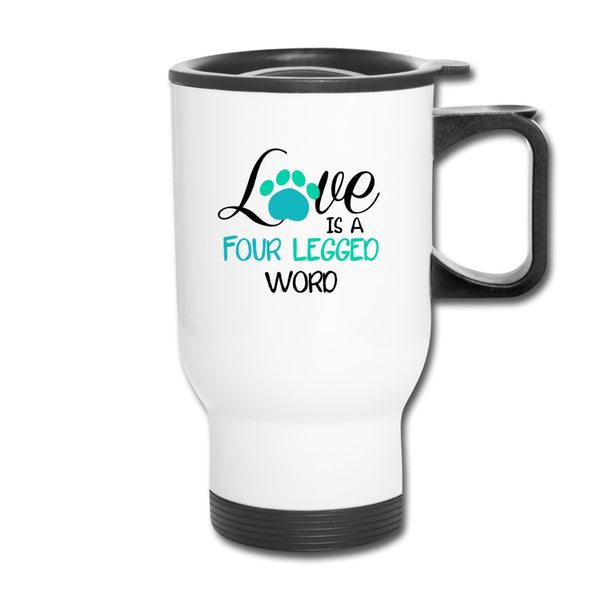 Love is four legged word 14oz Travel Mug-Travel Mug | BestSub B4QC2-I love Veterinary