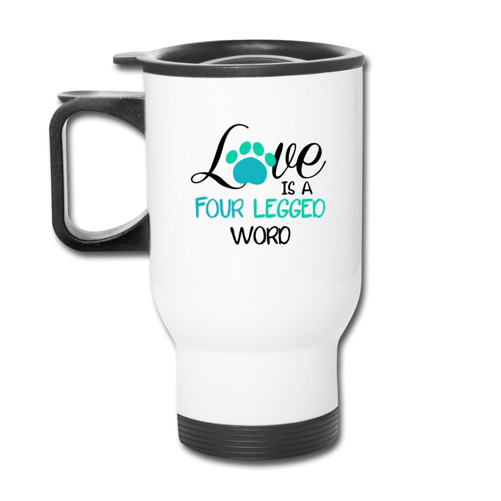 Love is four legged word 14oz Travel Mug-Travel Mug | BestSub B4QC2-I love Veterinary