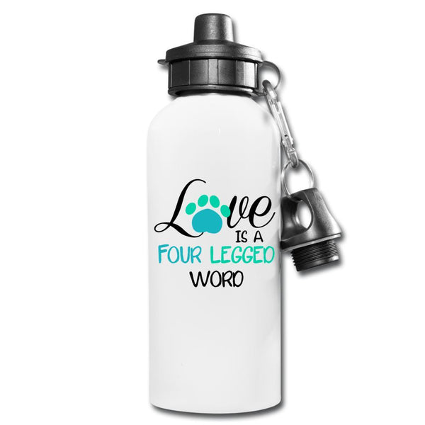 Love is four legged word 20oz Water Bottle-Water Bottle | BestSub BLH1-2-I love Veterinary