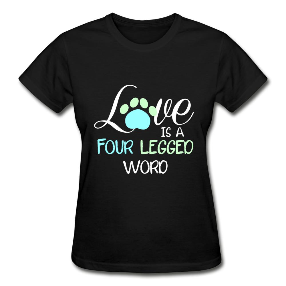 Love is four legged word Gildan Ultra Cotton Ladies T-Shirt-Ultra Cotton Ladies T-Shirt | Gildan G200L-I love Veterinary
