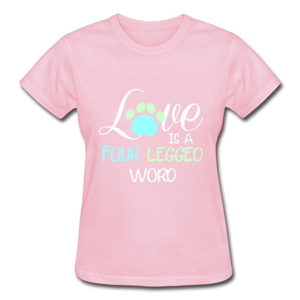 Love is four legged word Gildan Ultra Cotton Ladies T-Shirt-Ultra Cotton Ladies T-Shirt | Gildan G200L-I love Veterinary