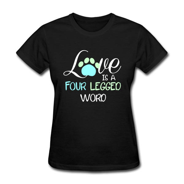 Love is four legged word Women's T-Shirt-Women's T-Shirt | Fruit of the Loom L3930R-I love Veterinary