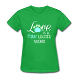 Love is four legged word Women's T-Shirt-Women's T-Shirt | Fruit of the Loom L3930R-I love Veterinary
