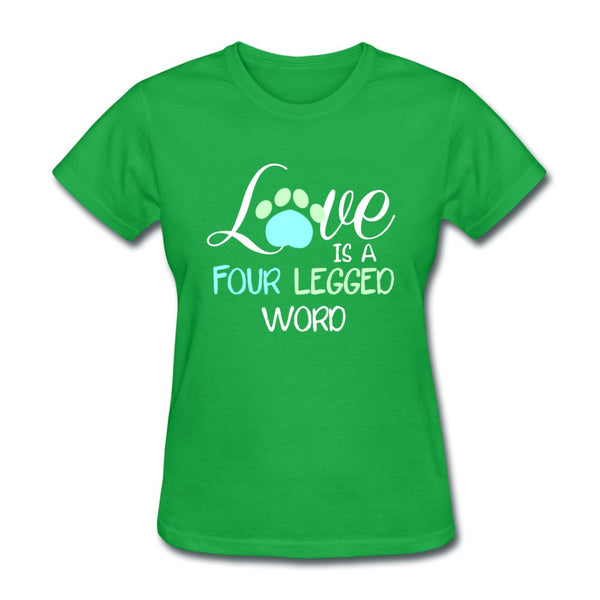 Love is four legged word Women's T-Shirt-Women's T-Shirt | Fruit of the Loom L3930R-I love Veterinary