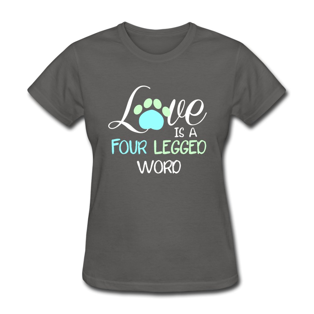 Love is four legged word Women's T-Shirt-Women's T-Shirt | Fruit of the Loom L3930R-I love Veterinary
