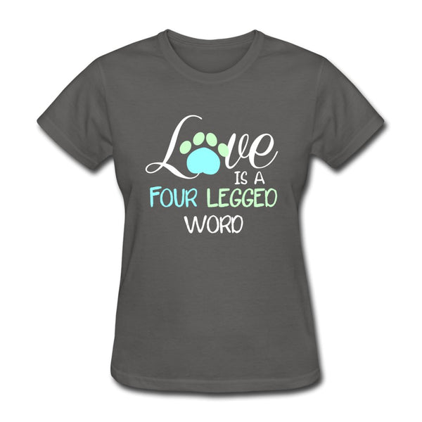 Love is four legged word Women's T-Shirt-Women's T-Shirt | Fruit of the Loom L3930R-I love Veterinary