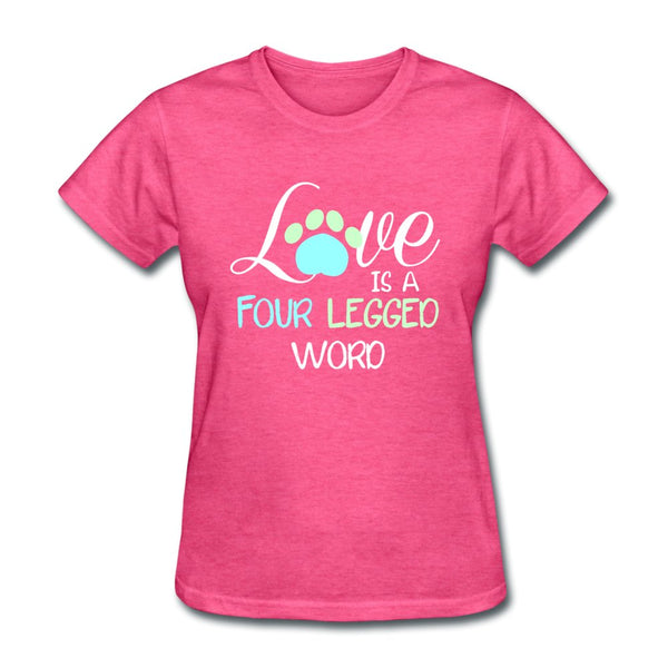 Love is four legged word Women's T-Shirt-Women's T-Shirt | Fruit of the Loom L3930R-I love Veterinary