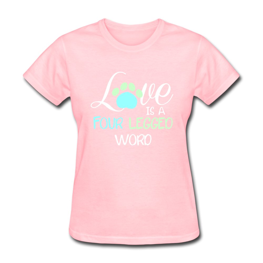 Love is four legged word Women's T-Shirt-Women's T-Shirt | Fruit of the Loom L3930R-I love Veterinary