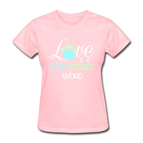 Love is four legged word Women's T-Shirt-Women's T-Shirt | Fruit of the Loom L3930R-I love Veterinary