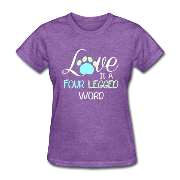Love is four legged word Women's T-Shirt-Women's T-Shirt | Fruit of the Loom L3930R-I love Veterinary