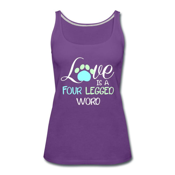 Love is four legged word Women's Tank Top-Women’s Premium Tank Top | Spreadshirt 917-I love Veterinary