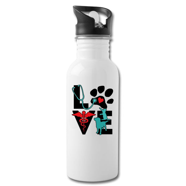 Love Veterinary Cat and dog 20oz Water Bottle-Water Bottle | BestSub BLH1-2-I love Veterinary