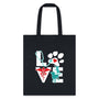 Love Veterinary cat and dog Cotton Tote Bag-Tote Bag | Q-Tees Q800-I love Veterinary