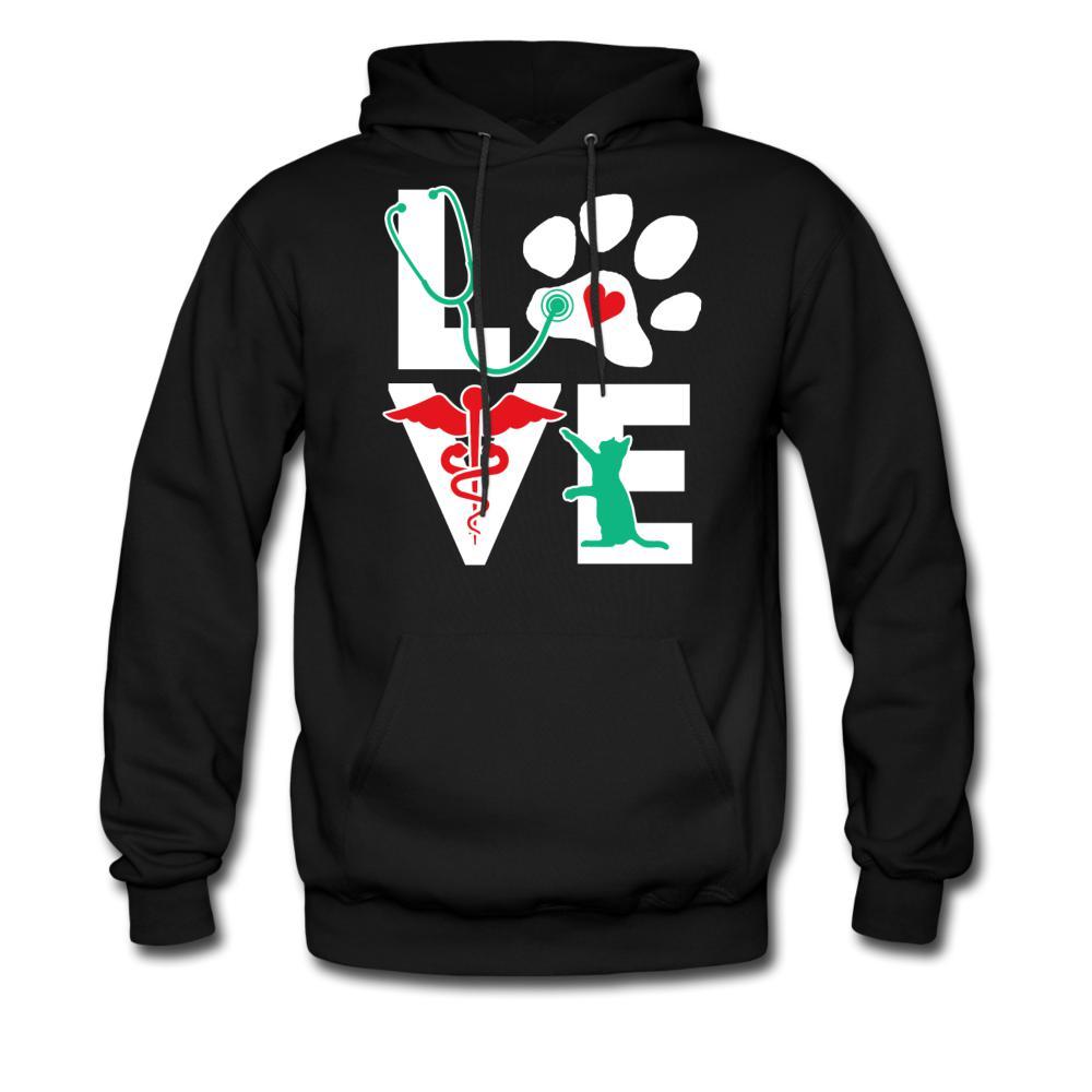 Love Veterinary Cat Unisex Hoodie-Men's Hoodie | Hanes P170-I love Veterinary