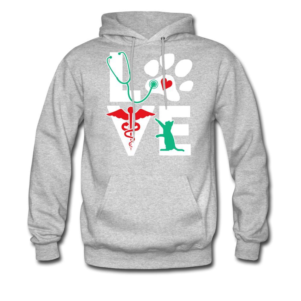 Love Veterinary Cat Unisex Hoodie-Men's Hoodie | Hanes P170-I love Veterinary